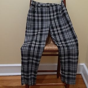 Rafael's Black and White Plaid Pants